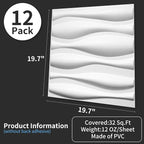 Art3d Decorative 3D Wall Panel, 32 Sq.FT PVC Interior Wall Decor - Image 3