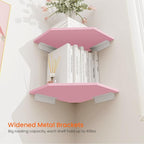 Homode Corner Shelf Wall Mount, Wood Hanging Storage Shelving - Image 5