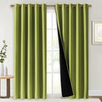 NICETOWN 100% Blackout Window Curtain Panels, Fresh Green, Cold and Full Light by NICETOWN