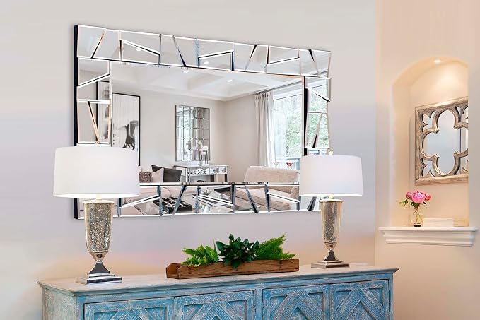 Chende Decorative Mirrors for Wall, Rectangle Modern Accetn Home Decor for - Image 3