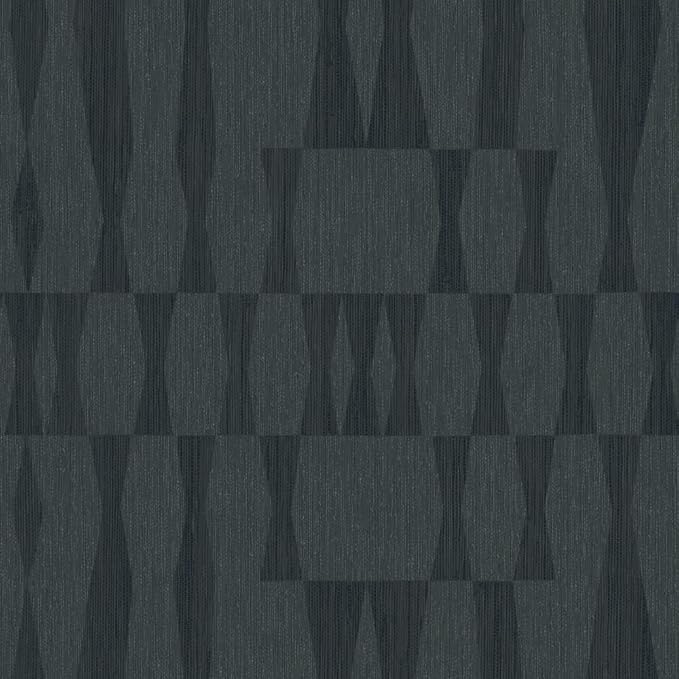 Tempaper Textured Blue Faux Grasscloth Geo Removable Peel and Stick Wallpaper by TempaperCo