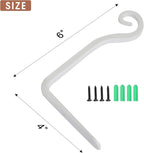 Jardim 2 Pack 6 Inch Premium Decorative Metal Iron Wall Hook, Indoor Outdoor - Image 2