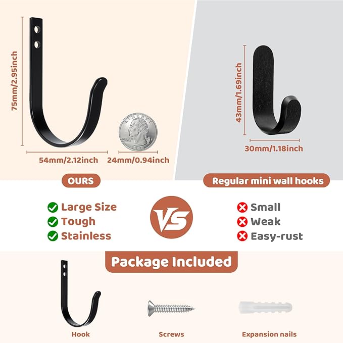 20 PCS Wall Hooks Heavy Duty - Image 4