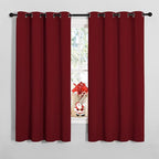 NICETOWN Christmas Burgundy Window Curtains Blackout Drapes, Thermal Insulated by NICETOWN