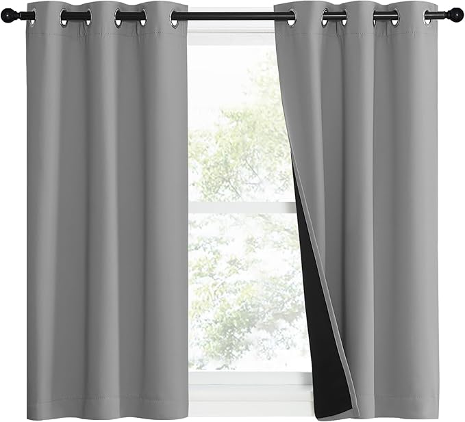 NICETOWN Full Shade Curtain Panels, Pair of Energy Smart & Noise Blocking Out - Image 2