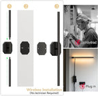 Wall Sconces Set of Two Battery Operated Wall Sconce, Wireless Wall Light USB - Image 8