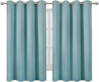 LEMOMO Stone Blue Thermal Blackout Curtains/52 x 54 Inch/Set of 2 Panels Room - Image 2