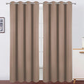 LEMOMO Blackout Curtains 52 x 90 Inch Long Cappuccino Curtains Set of 2 Panels by Lemomo