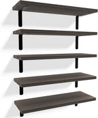 RICHER HOUSE Floating Shelves for Wall Décor, Rustic Wood Wall Mounted Shelves by RicherHouse