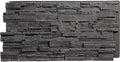 EverStone Cascade Faux Stone Panel, 48 5/8"W x 24 3/4"H x 1 1/4"D, Graphite by EkenaMillwork