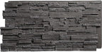 EverStone Cascade Faux Stone Panel, 48 5/8"W x 24 3/4"H x 1 1/4"D, Graphite by EkenaMillwork