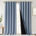 NICETOWN Full Shading Curtains for Windows, Vintage Blue, 70 inches W x 95 by NICETOWN