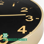 Wall Clock 12 Inch Black Modern Simple Quartz Decorative Clock Non-Ticking - Image 6