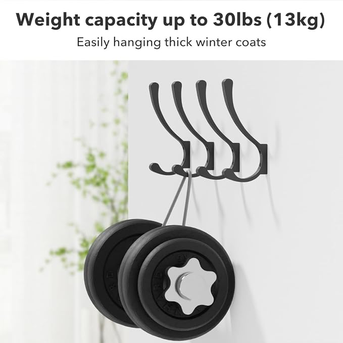 saffruff Wall Mount Coat Hooks, Heavy Duty Metal Hooks - Image 6