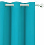 LEMOMO Blackout Curtains 66 x 54 Inch Long Teal Curtains Set of 2 Panels Room - Image 6