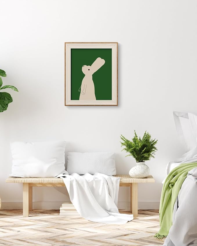 VIYYIEA Framed Wall Art for Living Room, Rabbit Canvas Prints, Easter Home Decor - Image 7