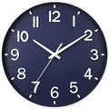 HZDHCLH Wall Clocks Battery Operated, Wall Clock Navy Blue, 12 inch Wall Clock by HZDHCLH