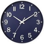 HZDHCLH Wall Clocks Battery Operated, Wall Clock Navy Blue, 8 inch Wall Clock by HZDHCLH