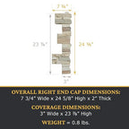 AZ Faux High-Density Polyurethane Faux Stone Interlocking Right Endcap - Image 3
