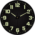 12 Inch Silent Wall Clocks Battery Operated, Glow in The Dark Wall Clock by MABPEDO