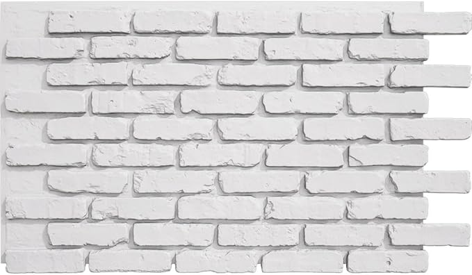 EverStone Aged Brick Faux Brick Panel, 46 7/8"W x 27"H x 1 1/4"D by EkenaMillwork