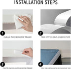 AJAZZ self Adhesive Portable 100% Blackout Curtains Simple and Easy to - Image 5
