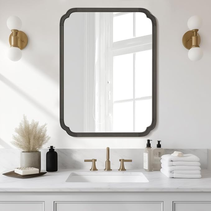 WallBeyond 30" x 40" Rounded Corner Arch Wall Mirror by WallBeyond