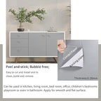 FUKU MON 24"x394" Grey Wallpaper Matte Solid Gray Contact Paper Self-Adhesive - Image 5