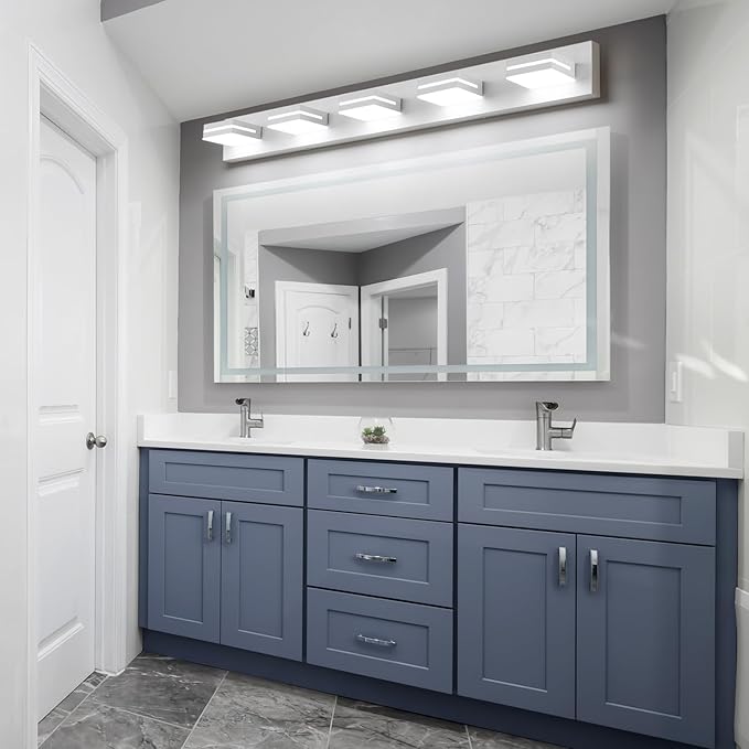 SineRise LED Modern Bathroom Vanity Light Fixtures, Matte White Modern Acrylic - Image 6