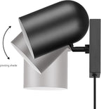 Globe Electric 65000098 1-Light Plug-in or Hardwire Wall Sconce, Matte Black - Image 6