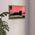 Cute Black Cat With Martini Wall Art Funny Animal Wall Decor Quirky Whimsical - Image 7