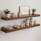 Homeforia Classic Walnut 30 inch Floating Shelf, High End Solid Real Wood Small by Homeforia