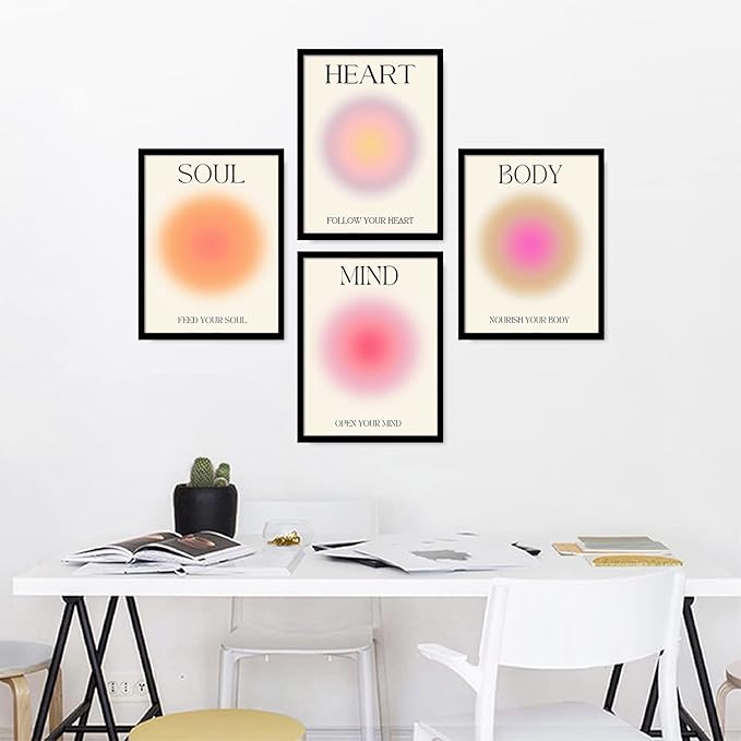 NCYEL 4 colorful abstract halo posters angel number positive energy - Image 4