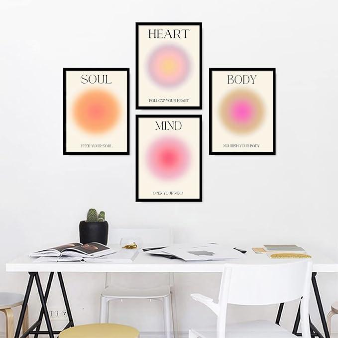 NCYEL 4 colorful abstract halo posters angel number positive energy - Image 5