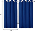 LEMOMO Blackout Curtains 52 x 63 inch/Royal Blue Curtains Set of 2 - Image 9