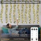 suddus 200 LED Vine with Light Plug in, 6.5ft x 6.5ft Ivy Fairy Curtain Lights - Image 5
