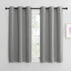 NICETOWN Silver Grey Thermal Insulated Grommet Blackout Curtains, Kids Window by NICETOWN