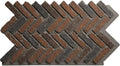 EverStone Herringbone Faux Brick Panel, 46 1/2"W x 25 1/4"H x 1"D, Clay Creek by EkenaMillwork