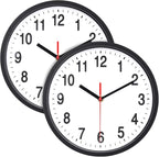 Foraineam 2-Pack Silent Non Ticking Wall Clock by Foraineam