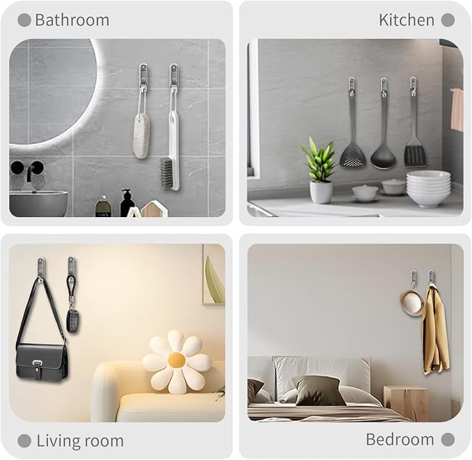 2PCS Foldable Wall Hooks, Flip Down Design - Image 5