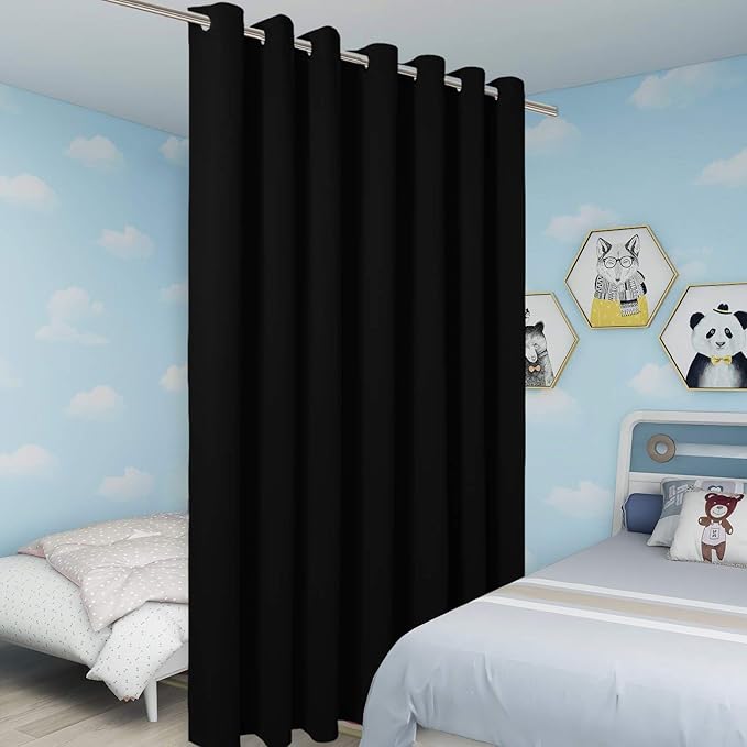 BONZER Room Divider Curtain Grommet Thermal Insulated Wide Blackout Curtains - Image 4