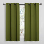 NICETOWN Olive Green Blackout Curtains 68 inches Length by NICETOWN