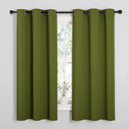 NICETOWN Olive Green Blackout Curtains 48 inches Length by NICETOWN