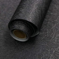 Abyssaly 17.71" x 118" Black Silk Wallpaper Peel and Stick Embossed Self by Abyssaly