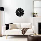 XFM Black Wall Clock 16 Inch Simple Wall Clocks Battery Operated Modern - Image 2