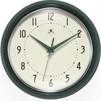 Infinity Instruments LTD. Retro 9 inch Silent Sweep Non-Ticking Mid Century by InfinityInstruments