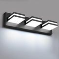 IZORRO LED Modern Bathroom Lights Fixtures, Matte Black Acrylic Wall Lighting by IZORRO