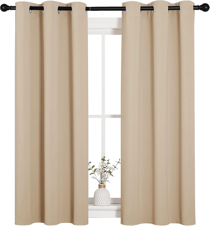 NICETOWN Room Darkening Draperies Window Curtain Panels, Thermal Insulated by NICETOWN