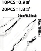 Chejiaye 10pcs Marble Peel and Stick Backsplash Waterproof Washroom Wall Panels - Image 4