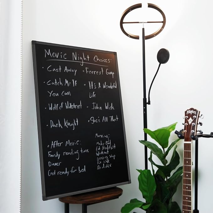 Lockways Magnetic Chalkboard 48 x 36 Inches, Aluminum Frame Large Blackboard - Image 6